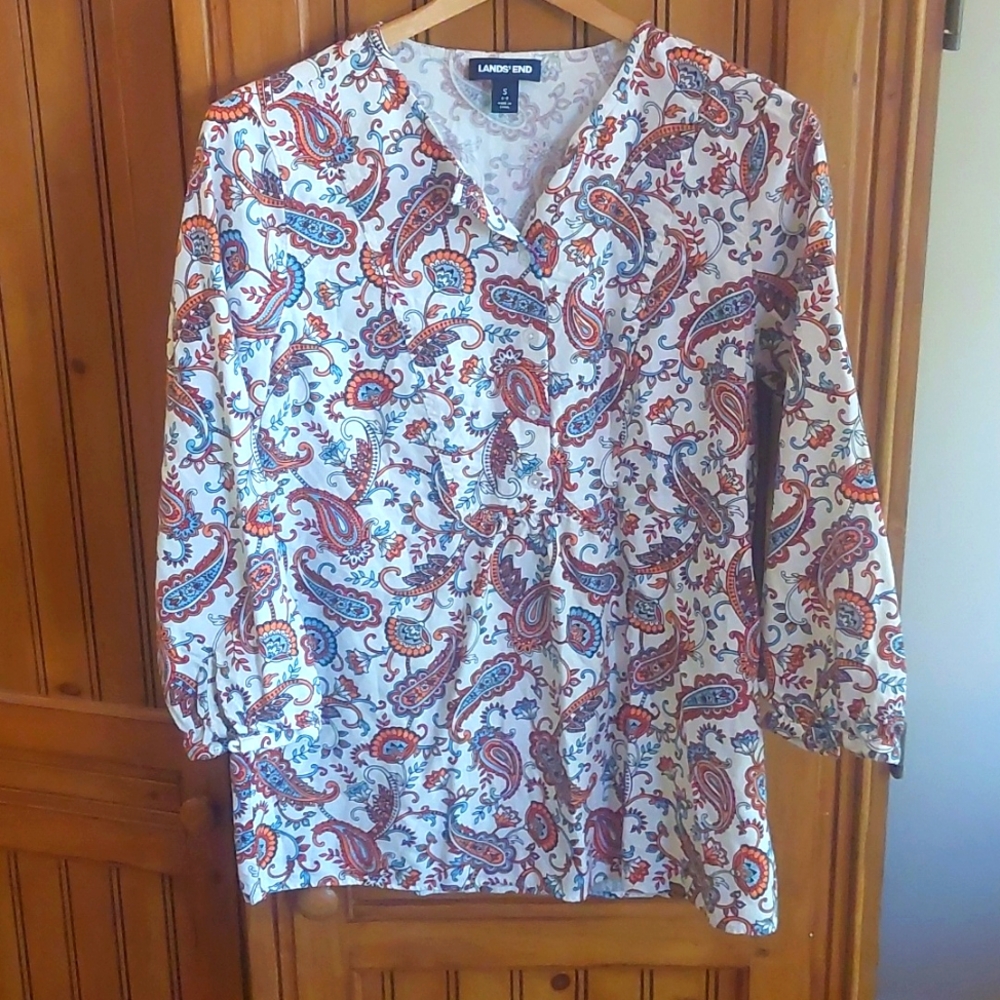 Land's End Paisley Top